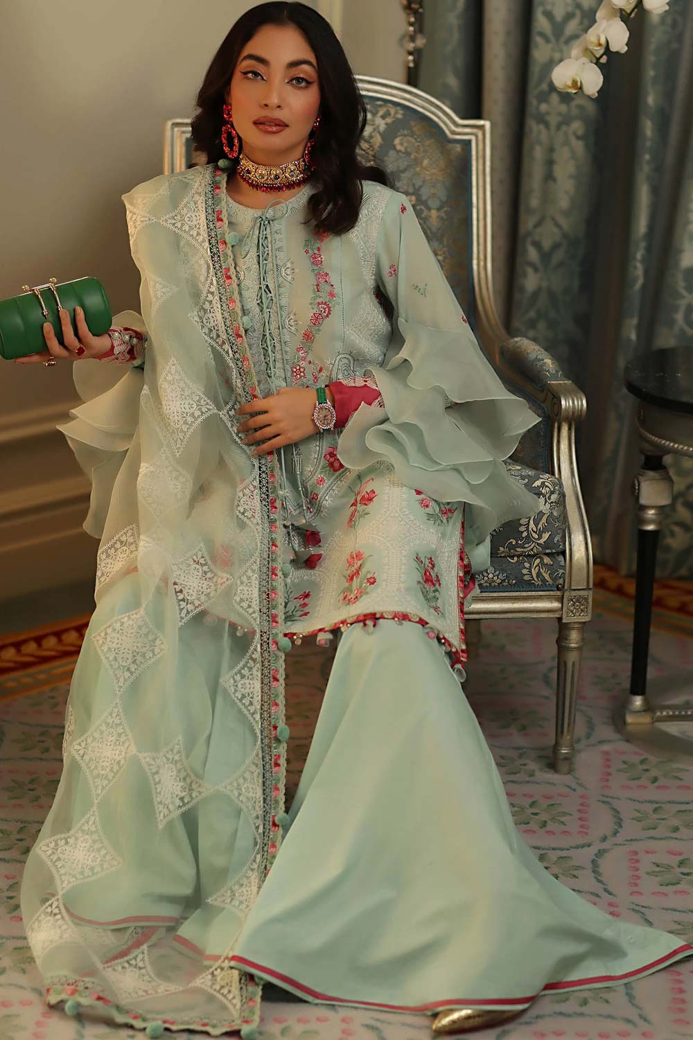 Elan Embroidered Lawn 3 piece suit EL22-01 B (LARA)