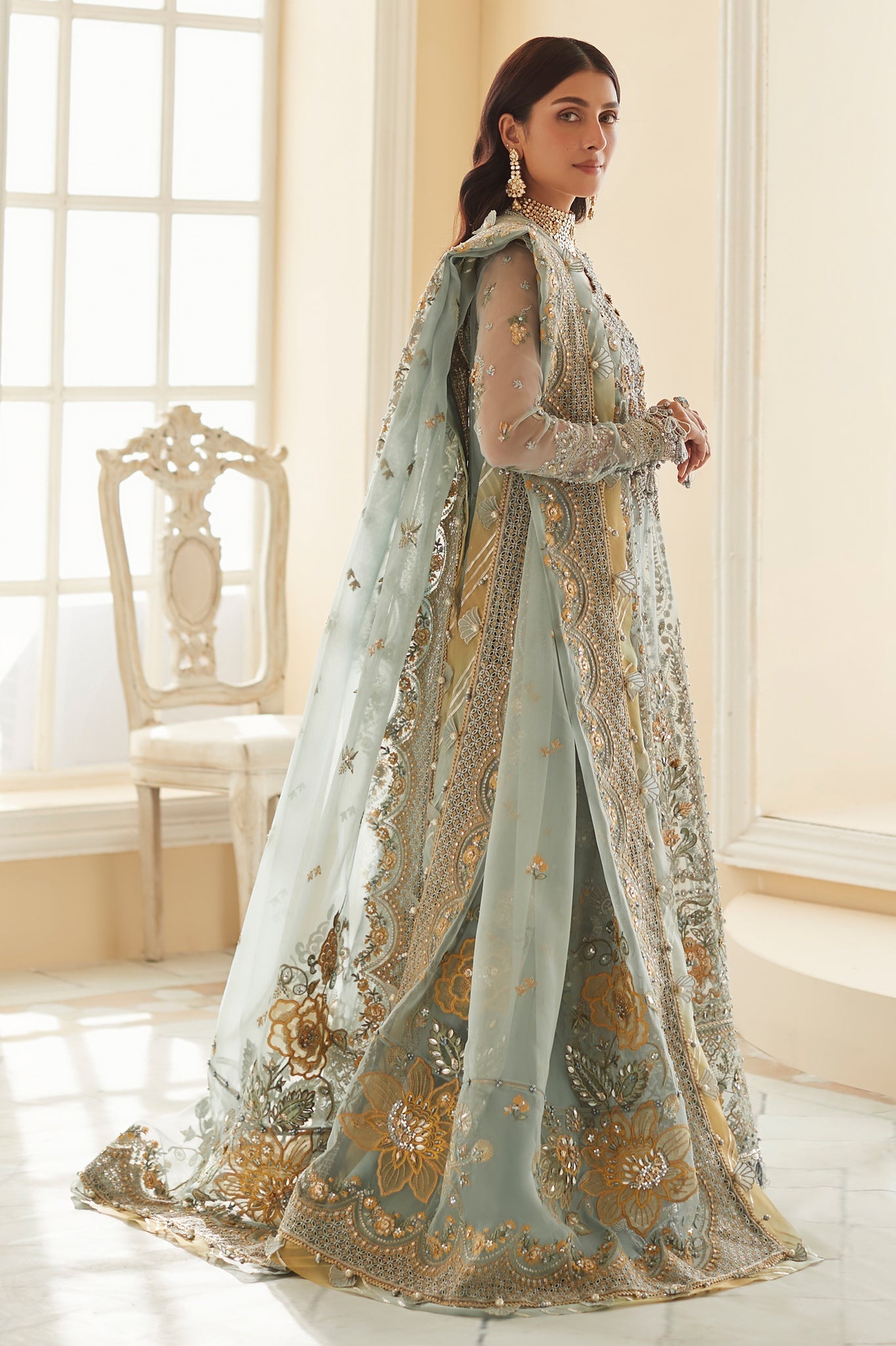 Elan Embroidered Organza 3 Piece Suit ESME