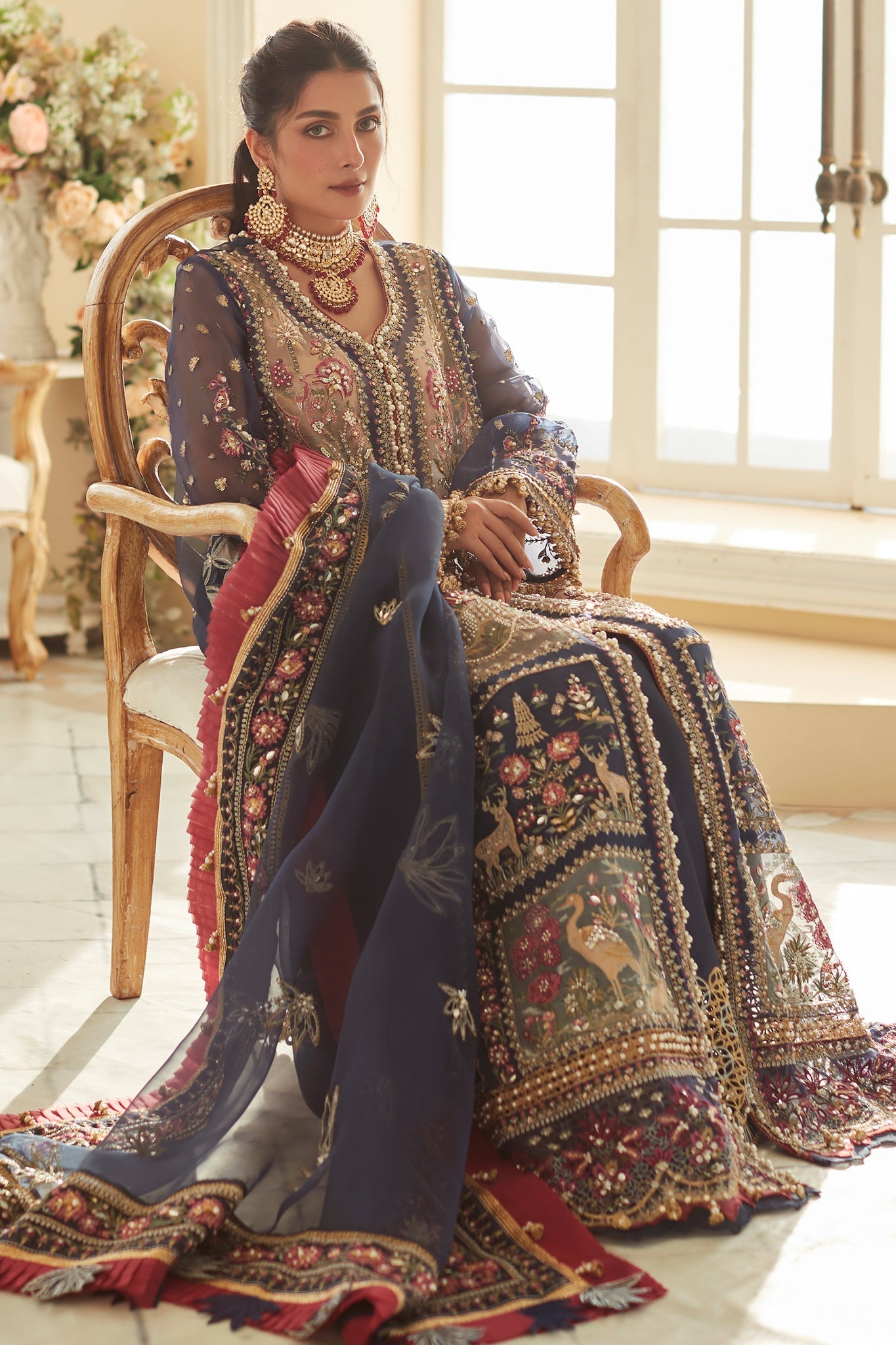 Elan Embroidered Organza 3 Piece Suit LALEH