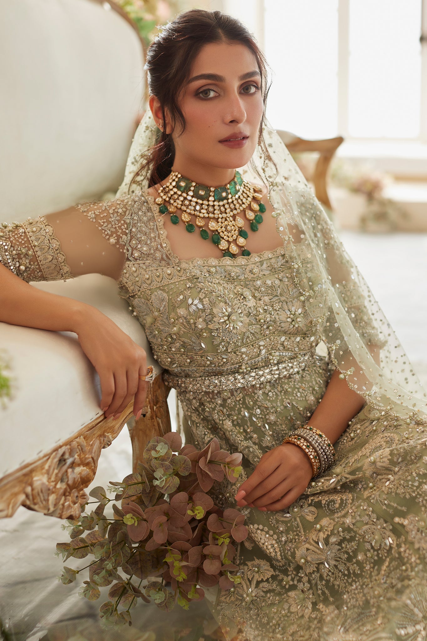 Elan Embroidered Organza 3 Piece Suit ARYA