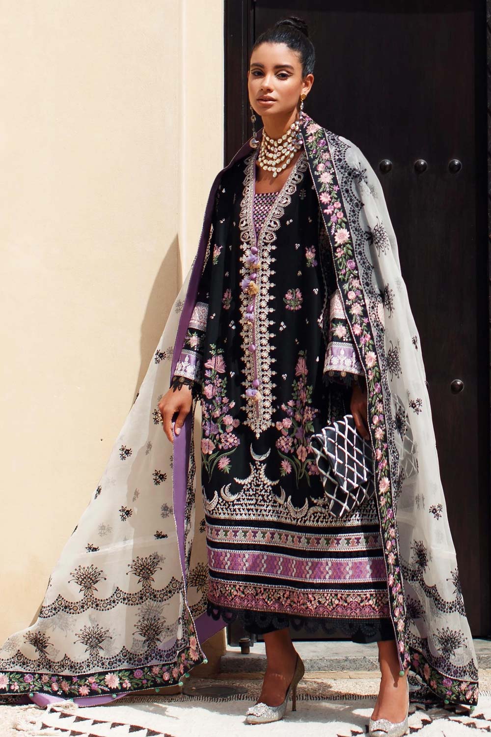 Elan Embroidered Lawn 3 piece suit EL22-02 A (ZENEL)