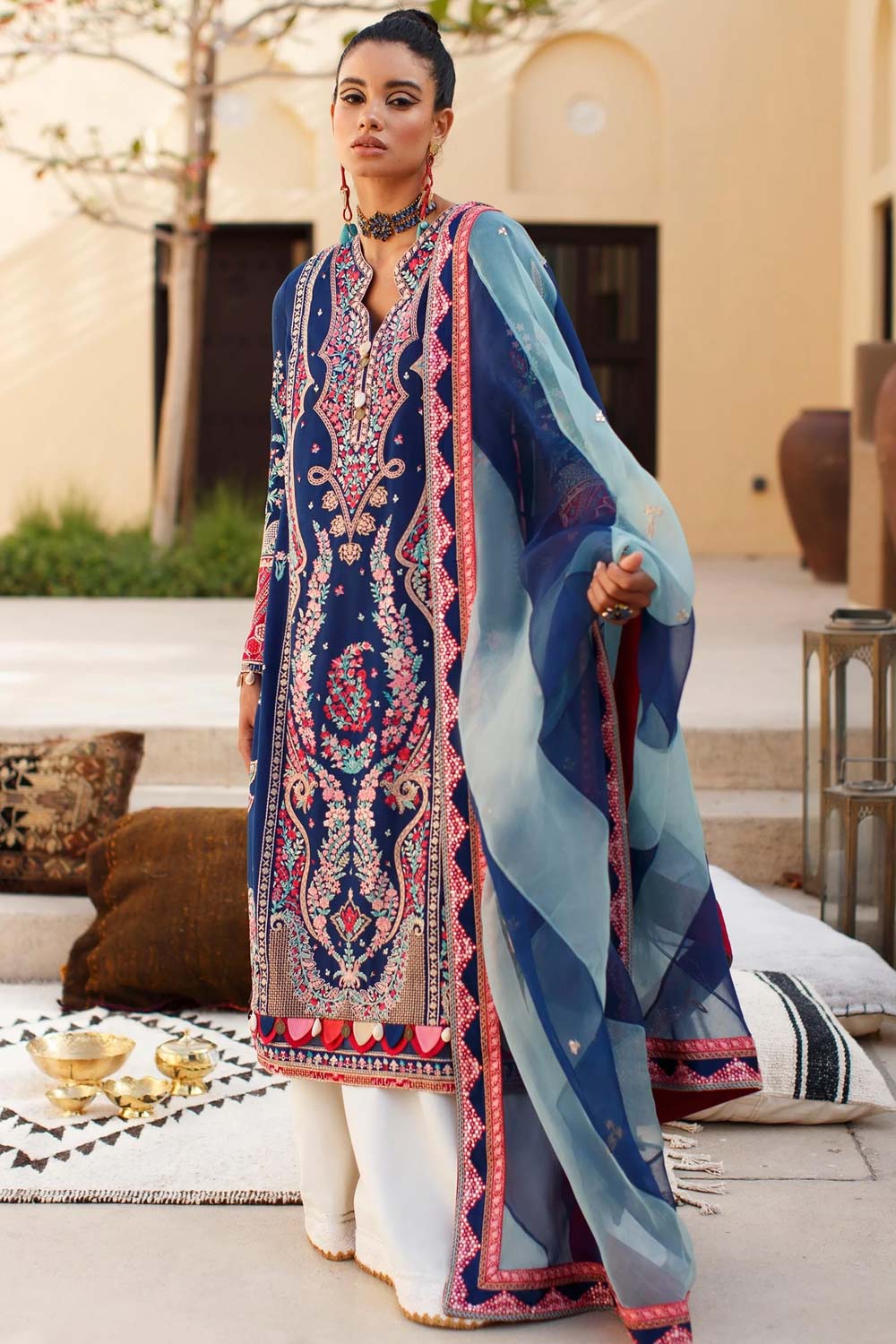 Elan Embroidered Lawn 3 piece suit EL22-06 B (ELNAZ)