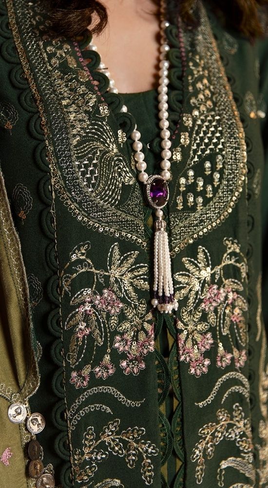 Republican Embroidered Karandi 3 Piece Suit La Molene