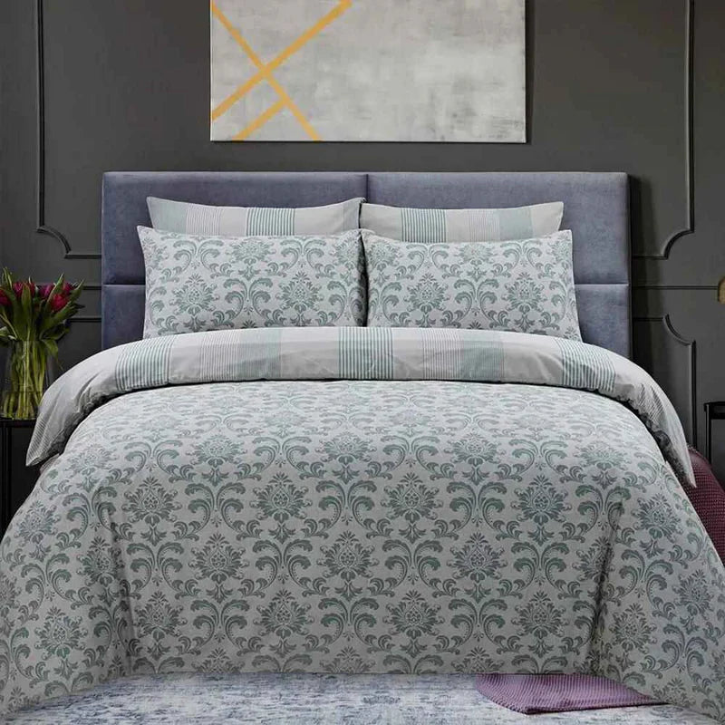 100% Pure Cotton Istanbul Green Duvet Covers - Stylish Prints