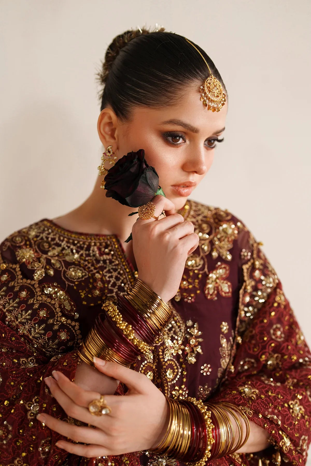 Baroque Embroidered Chiffon Suit CH14-07