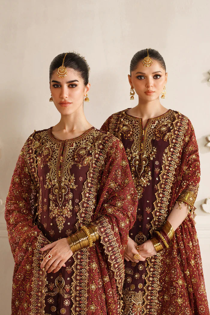 Baroque Embroidered Chiffon Suit CH14-07
