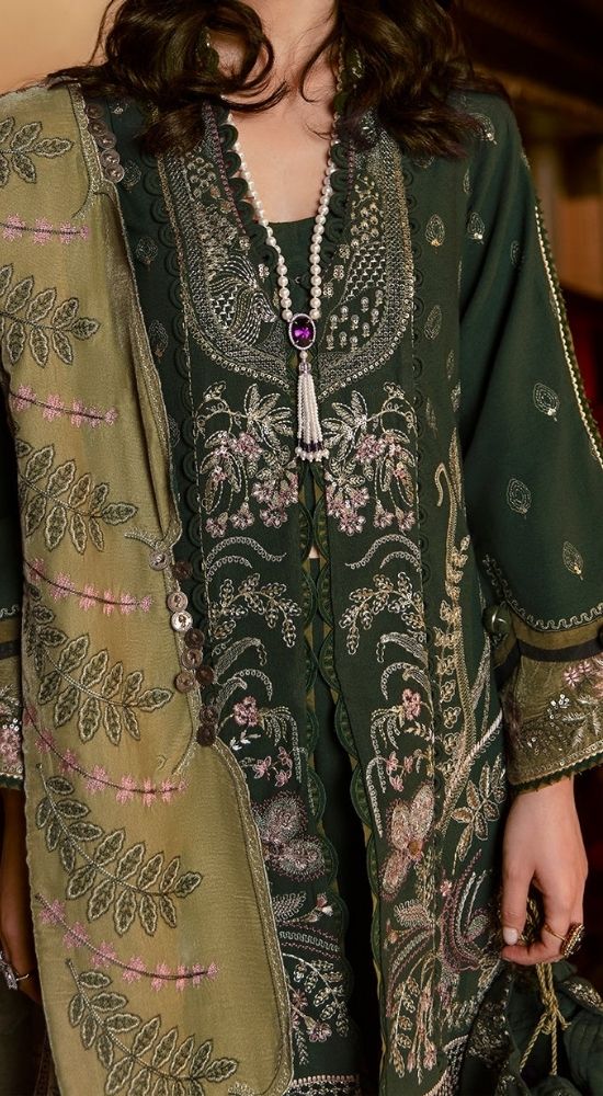 Republican Embroidered Karandi 3 Piece Suit La Molene
