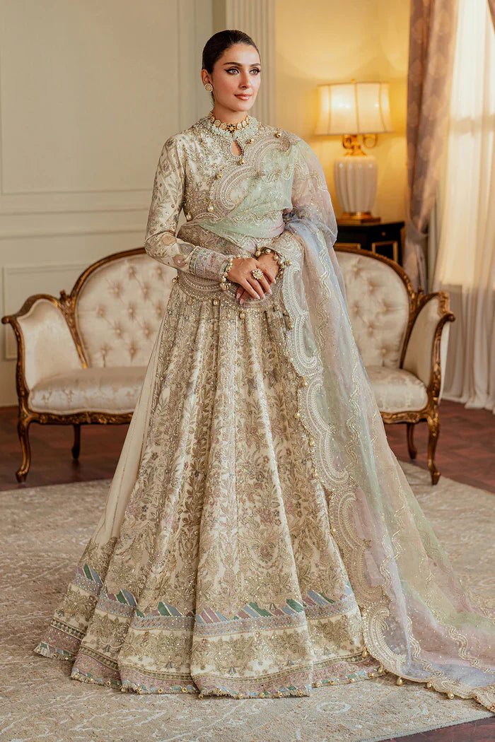 Baroque Embroidered Net 3 piece suit CH13-06