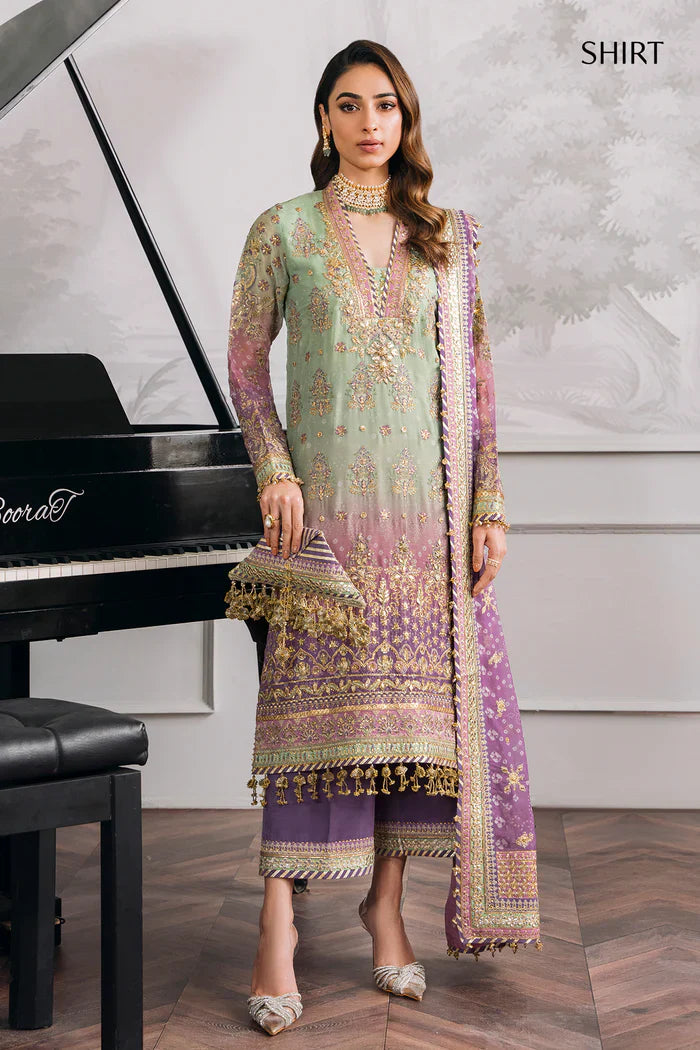 Baroque Embroidered Chiffon 3 Piece Suit CH12-08