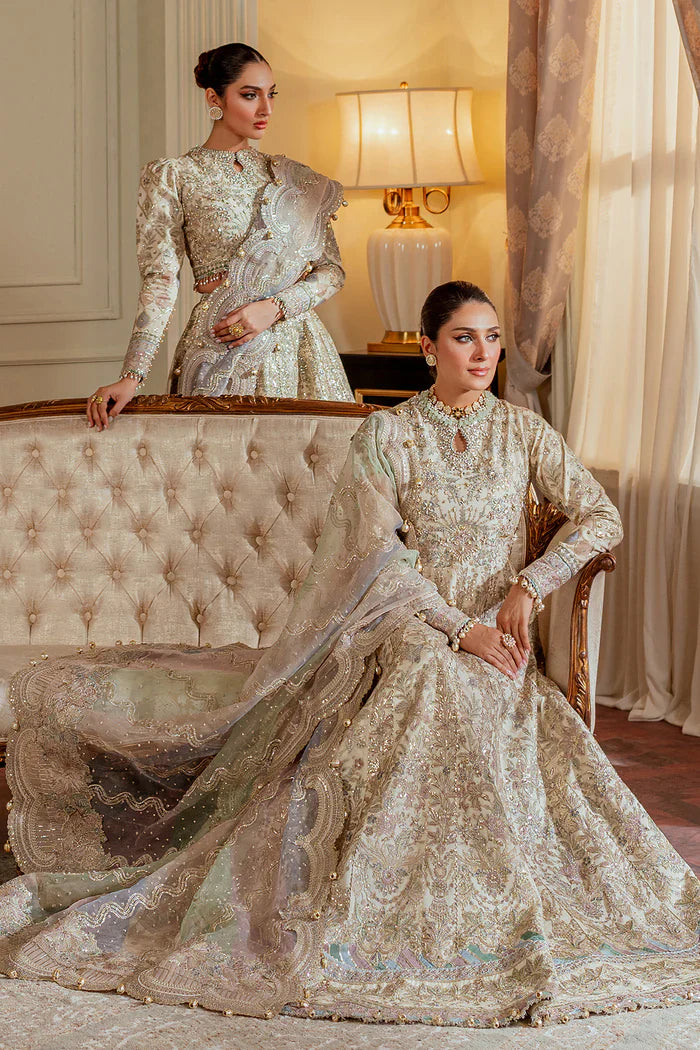 Baroque Embroidered Net 3 piece suit CH13-06
