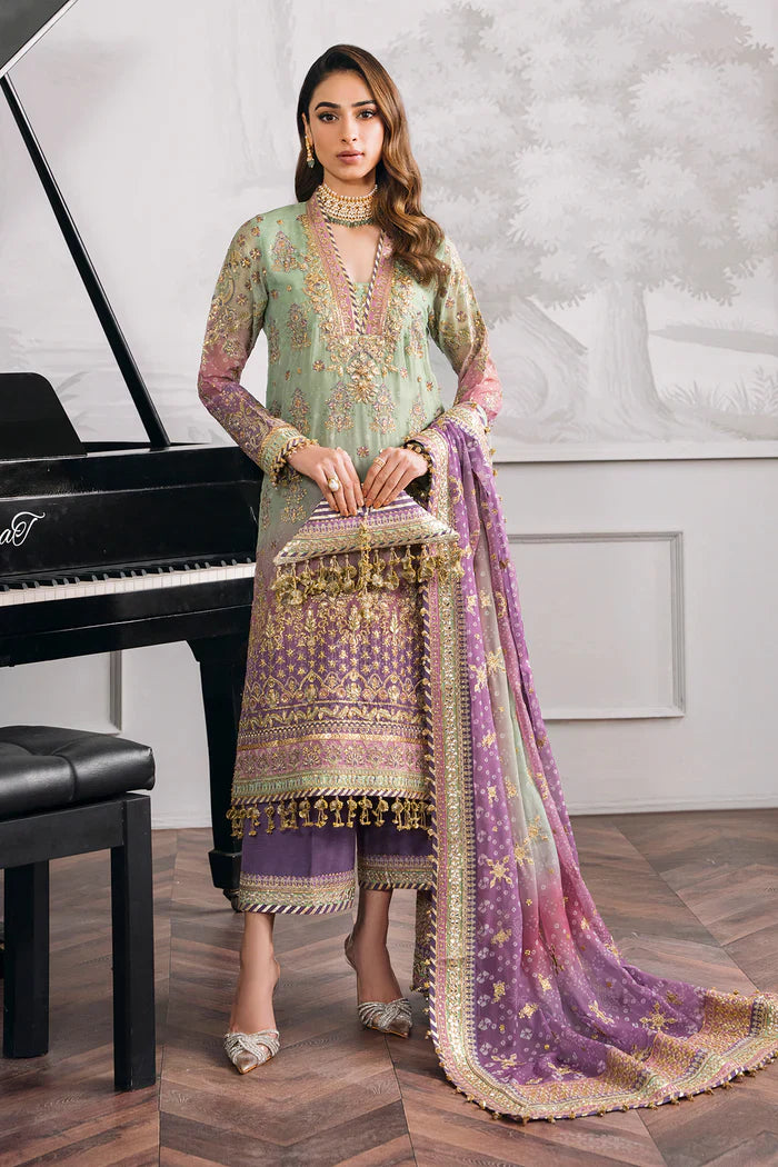Baroque Embroidered Chiffon 3 Piece Suit CH12-08