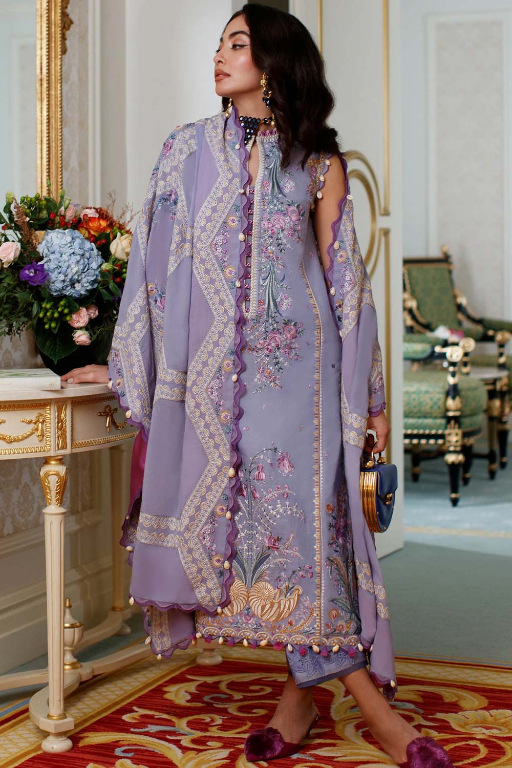 Elan Embroidered Lawn 3 piece suit EL22-12 B (AIREEN)