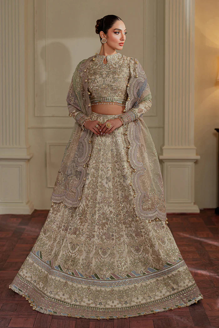 Baroque Embroidered Net 3 piece suit CH13-06