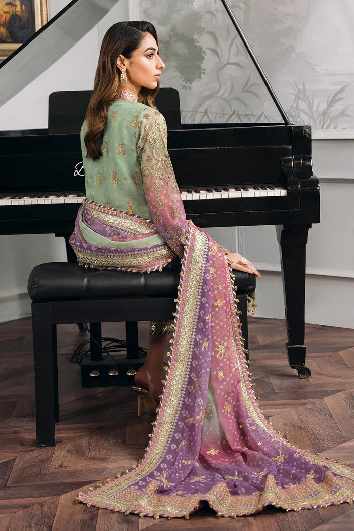 Baroque Embroidered Chiffon 3 Piece Suit CH12-08