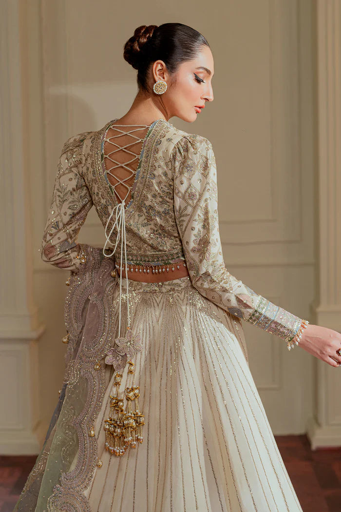 Baroque Embroidered Net 3 piece suit CH13-06