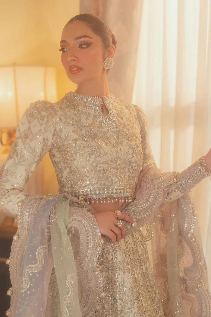 Baroque Embroidered Net 3 piece suit CH13-06