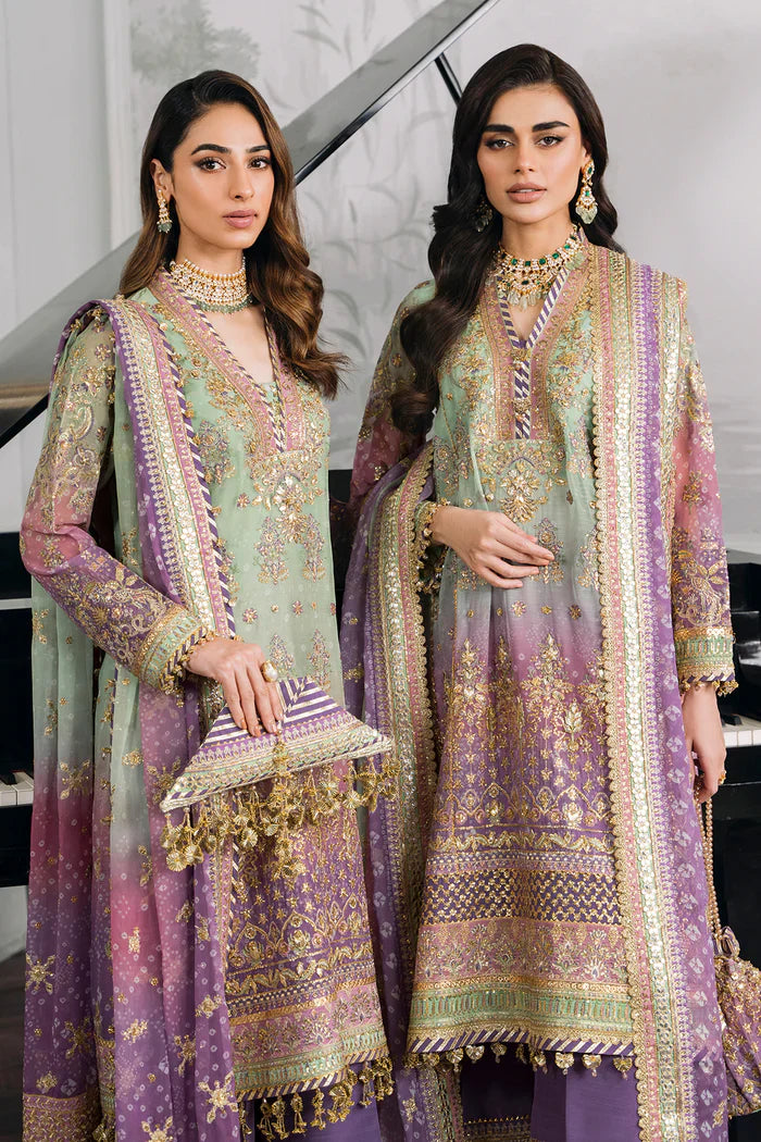 Baroque Embroidered Chiffon 3 Piece Suit CH12-08