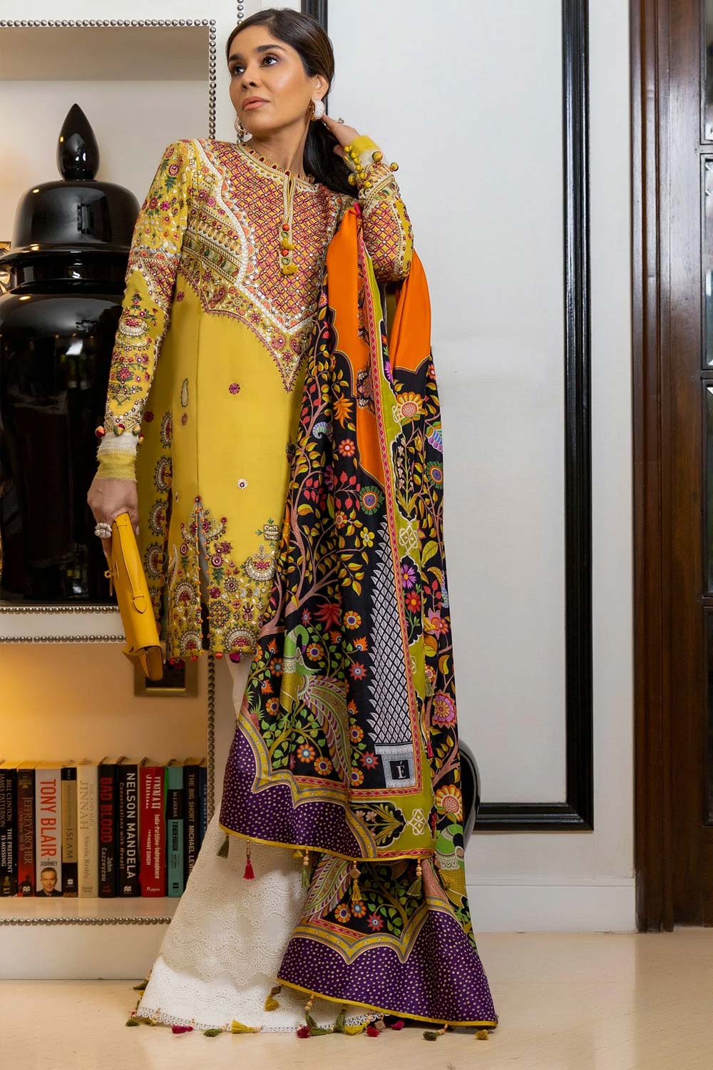 Elan Embroidered Lawn 3 piece suit EL22-13 B (MIRZETA)