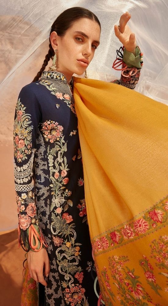 Elan Embroidered Khaddar 3 piece suit AYANNA