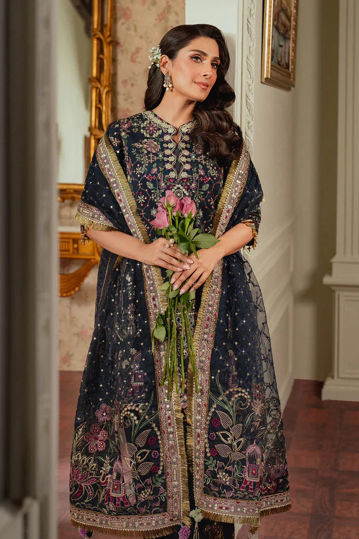 Baroque Embroidered Silk 3 piece suit CH13-07