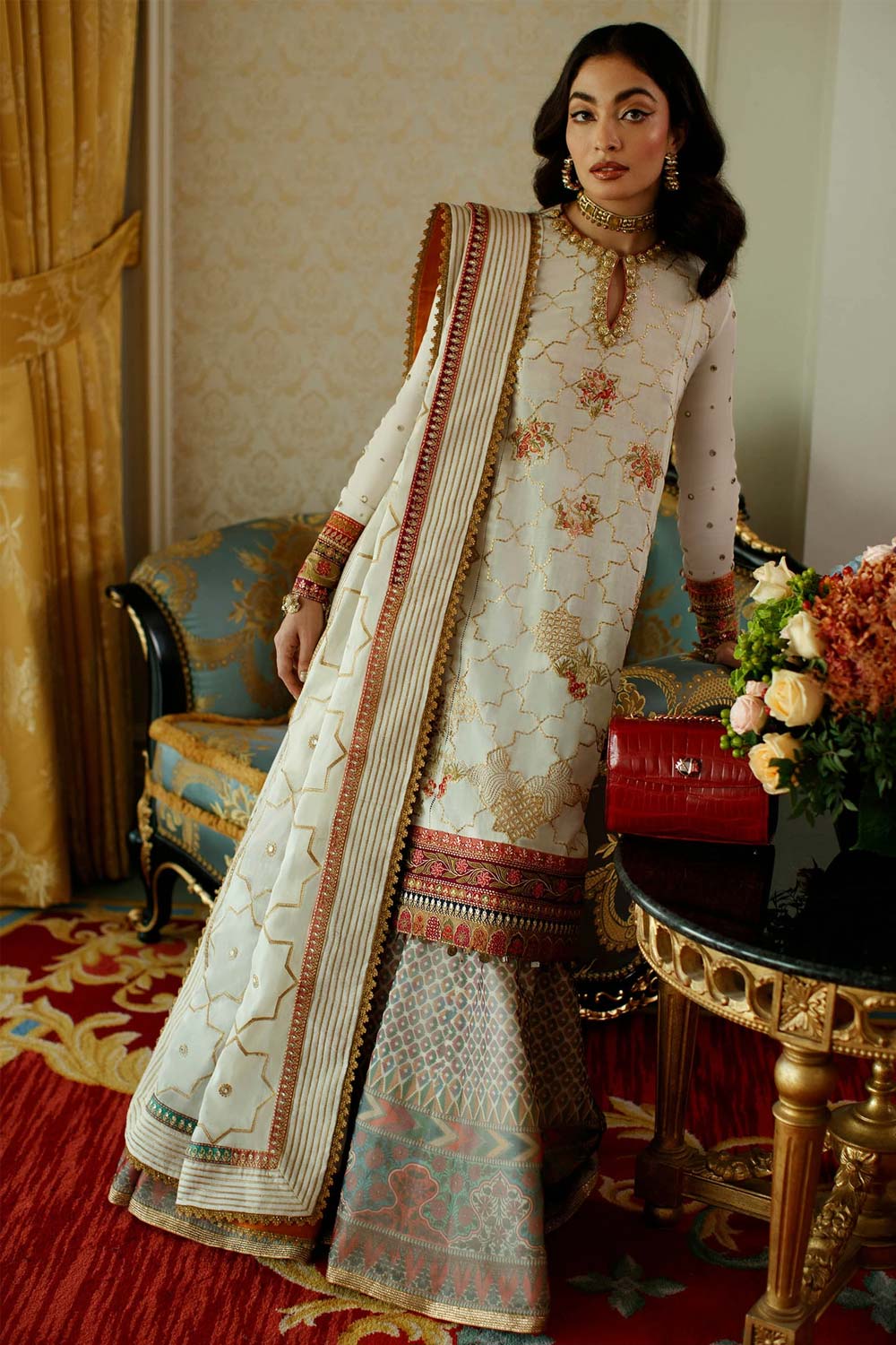 Elan Embroidered Lawn 3 piece suit EL22-15 B (NADINE)