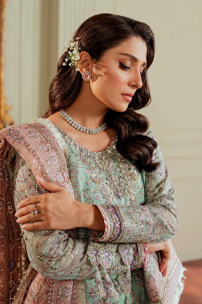 Baroque Embroidered Net 3 piece suit CH13-08