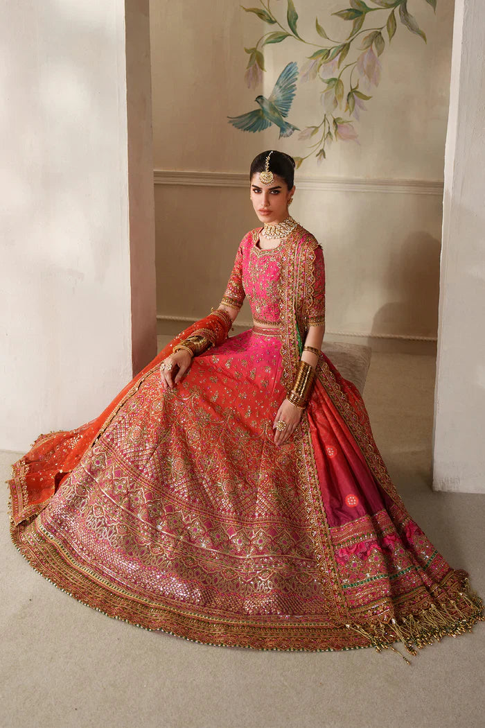 Baroque Embroidered Raw Silk Suit CH14-03
