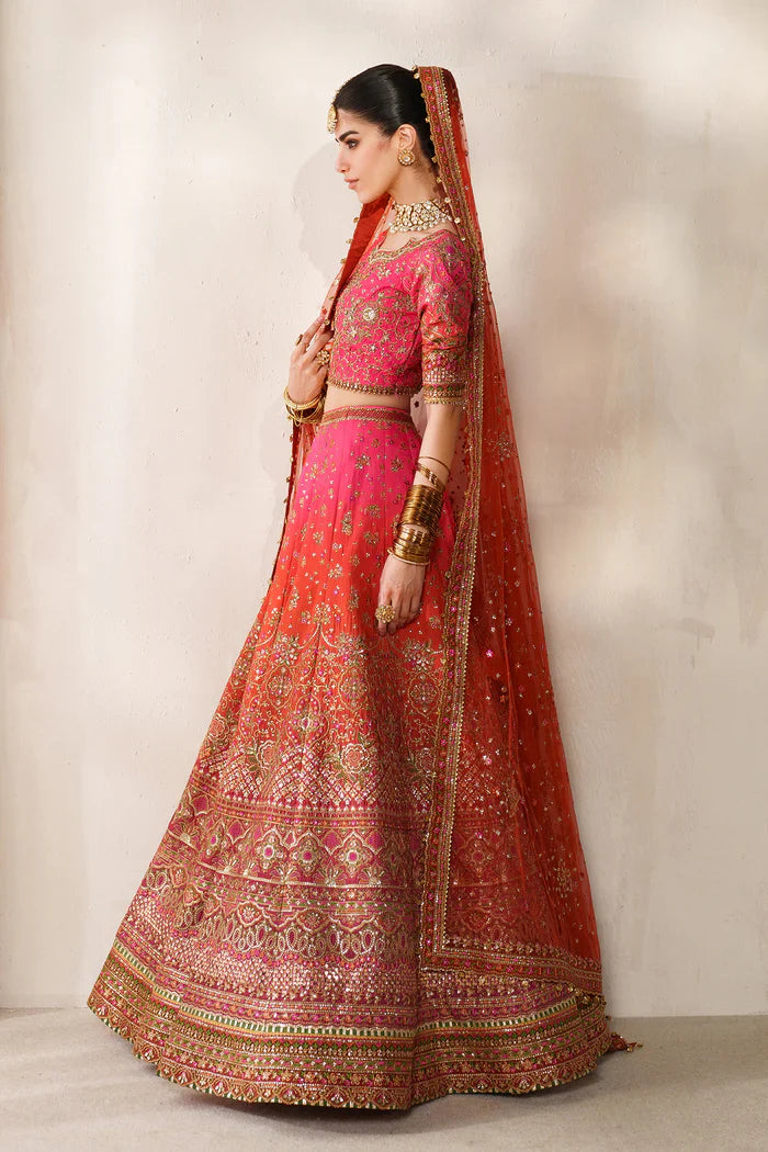 Baroque Embroidered Raw Silk Suit CH14-03