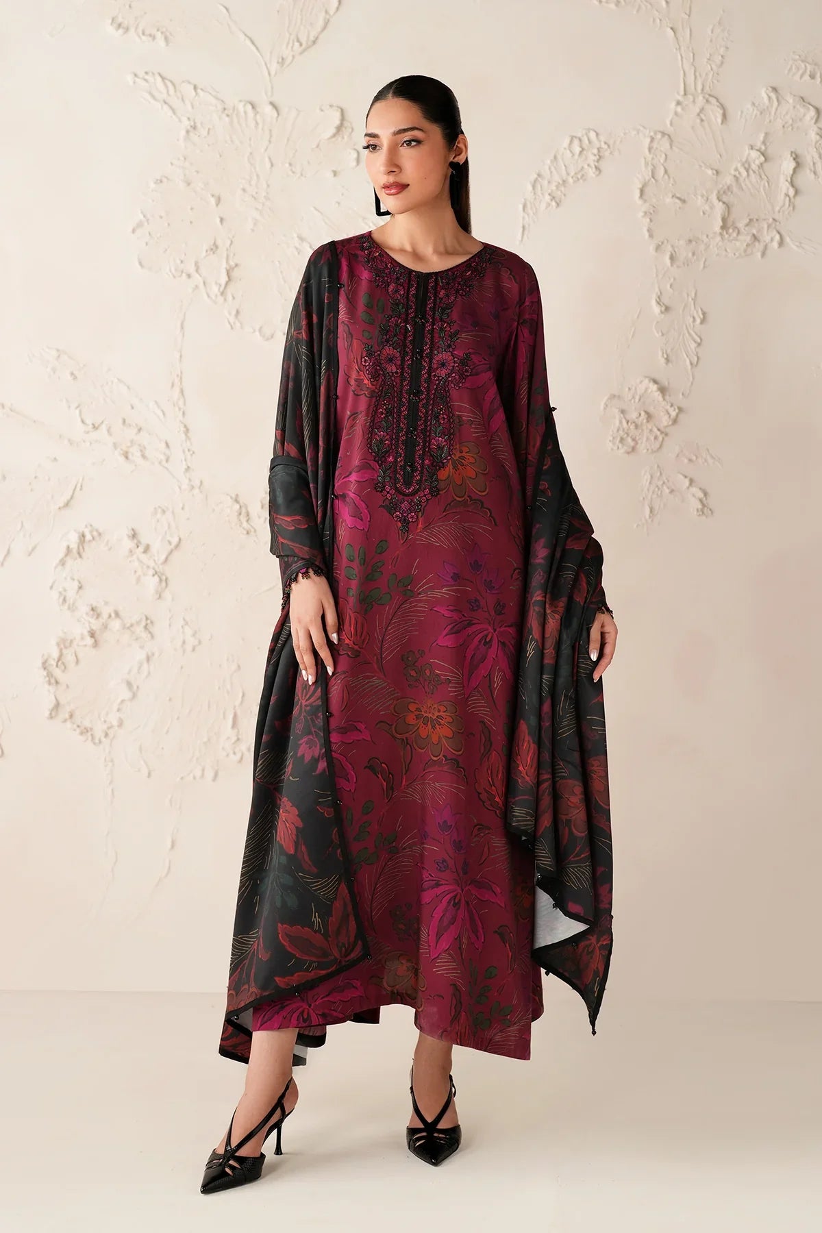 Baroque Printed viscose Suit UF-4304