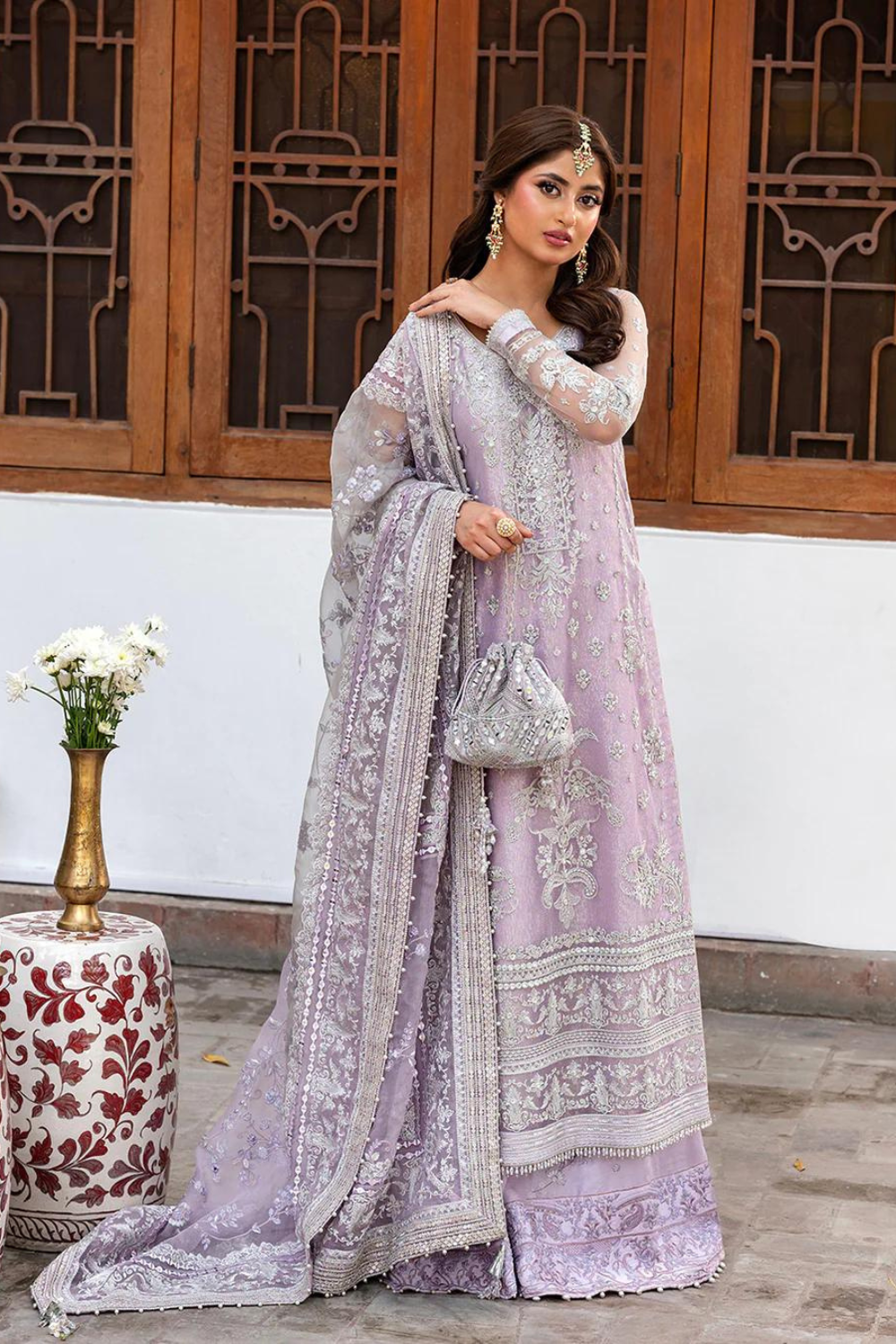 Faiza Saqlain Embroidered Net 3 Piece Liyan