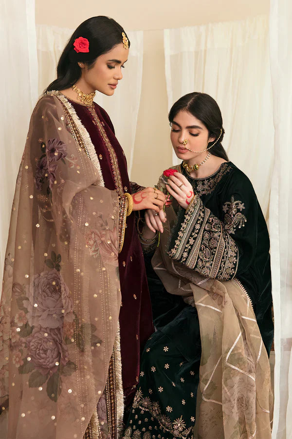 Barqoue Embroidered Velvet Suit UF-250