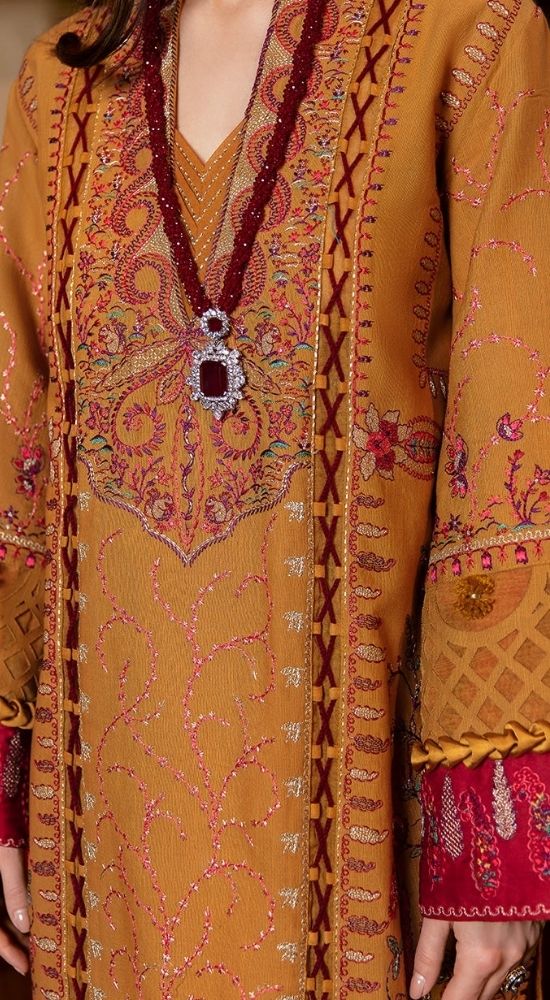 Republican Embroidered Khadder 3 Piece Suit La Souci