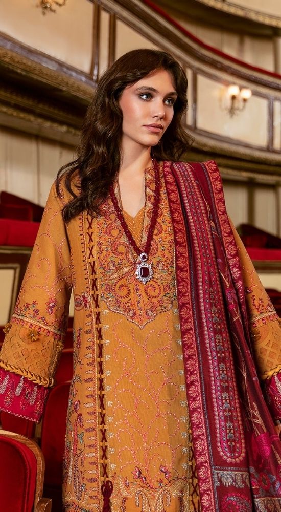 Republican Embroidered Khadder 3 Piece Suit La Souci