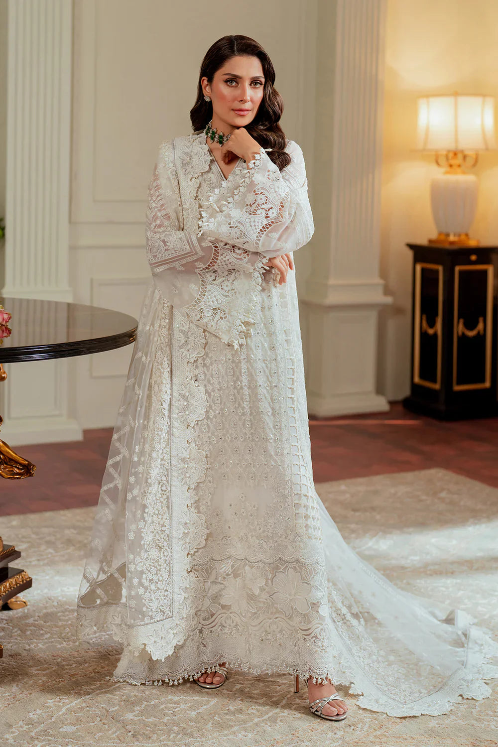 Baroque Embroidered Chiffon 3 piece suit CH13-02