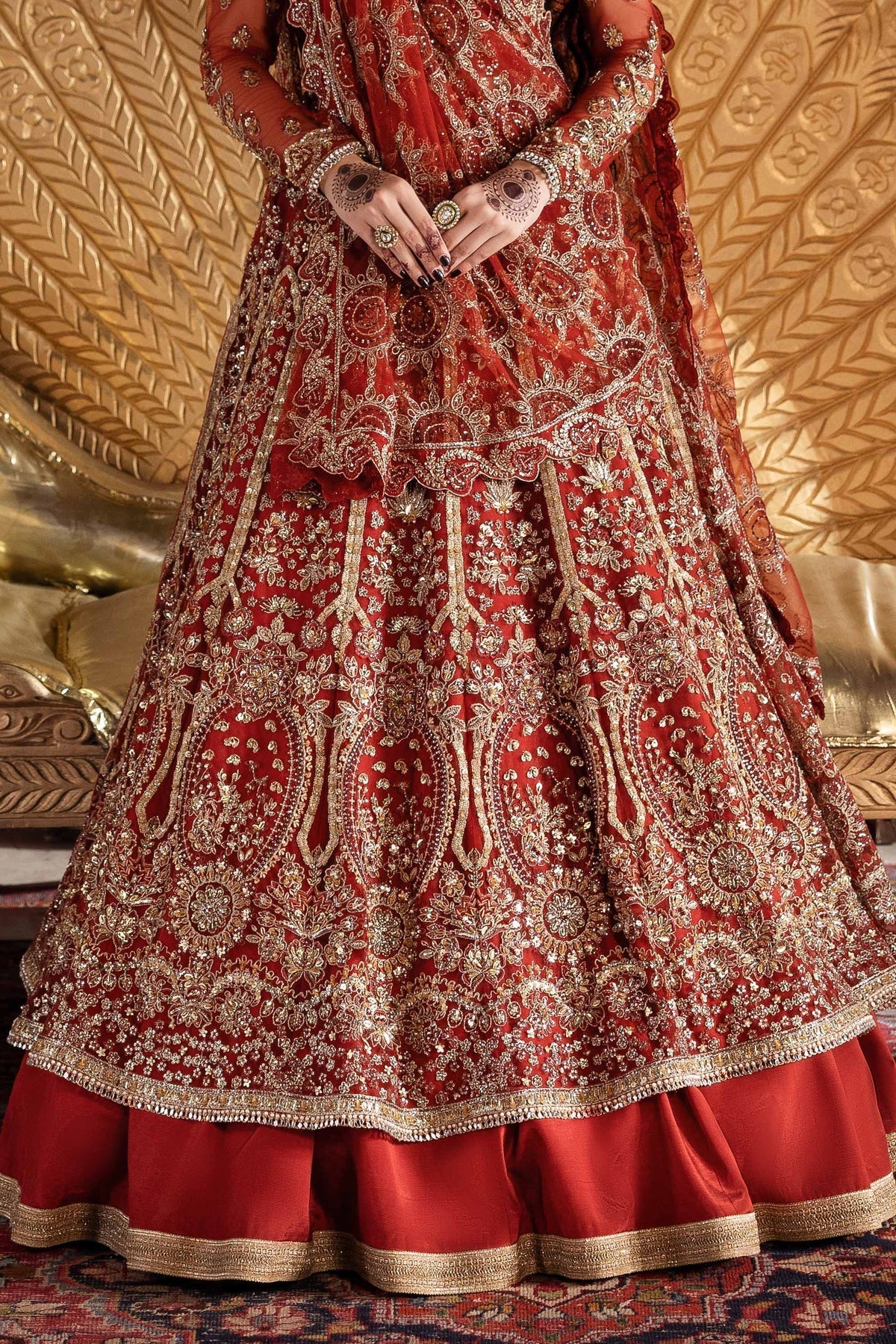 Akbar Aslam Embroidered Net Suit Marjaan