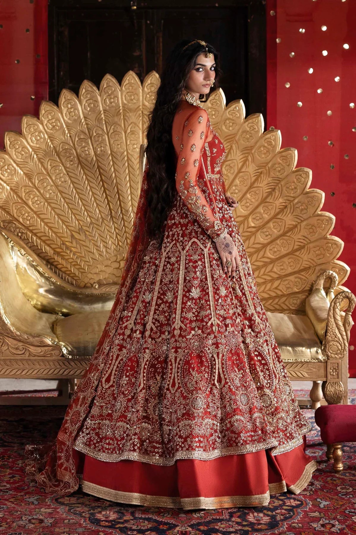 Akbar Aslam Embroidered Net Suit Marjaan