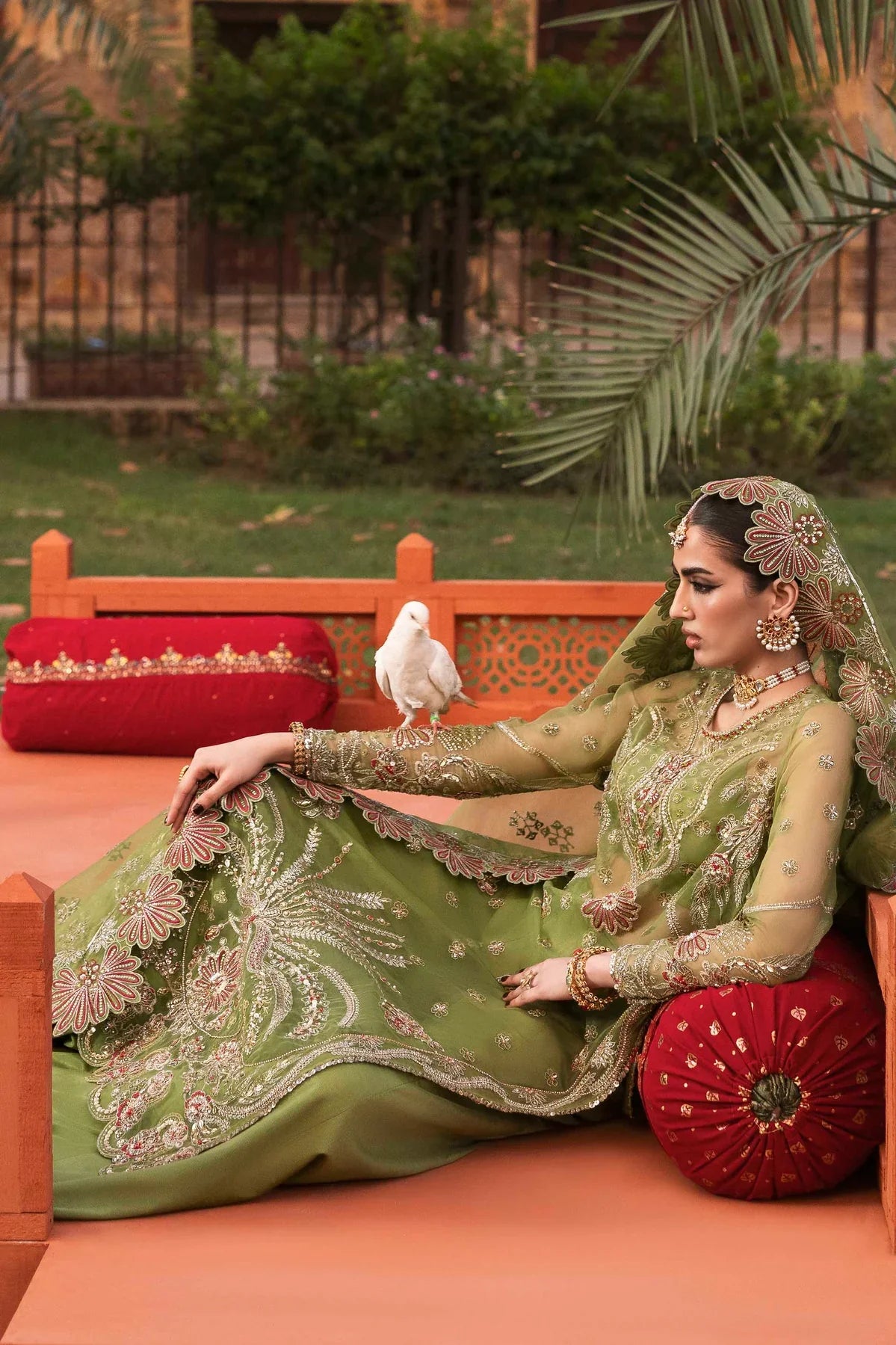 Akbar Aslam Embroidered Organza Suit Ambenrin