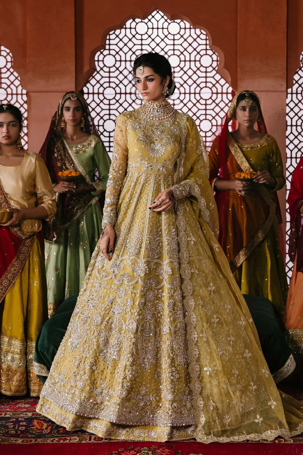 Akbar Aslam Embroidered Organza Suit Roshanara