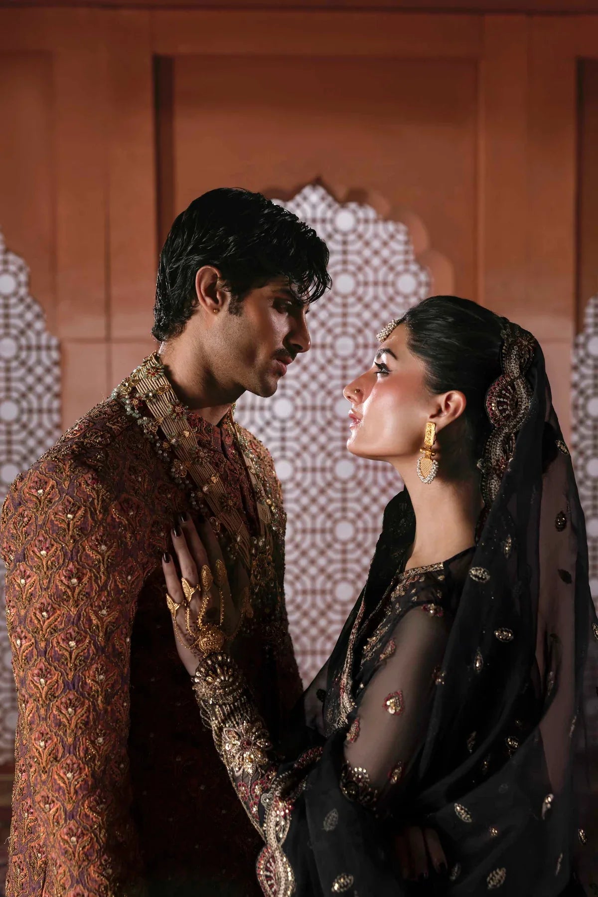 Akbar Aslam Embroidered Organza Suit Mehtab