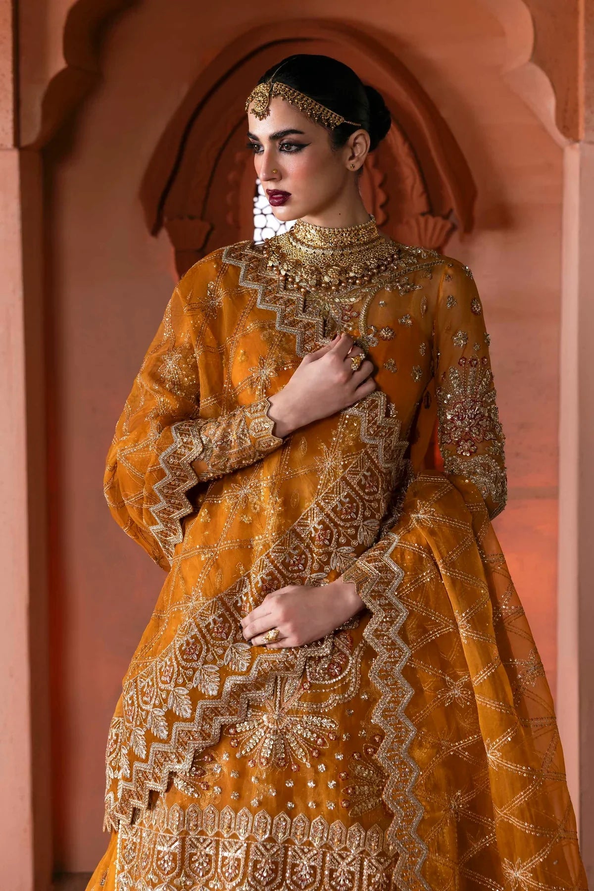 Akbar Aslam Embroidered Organza Suit Zareen