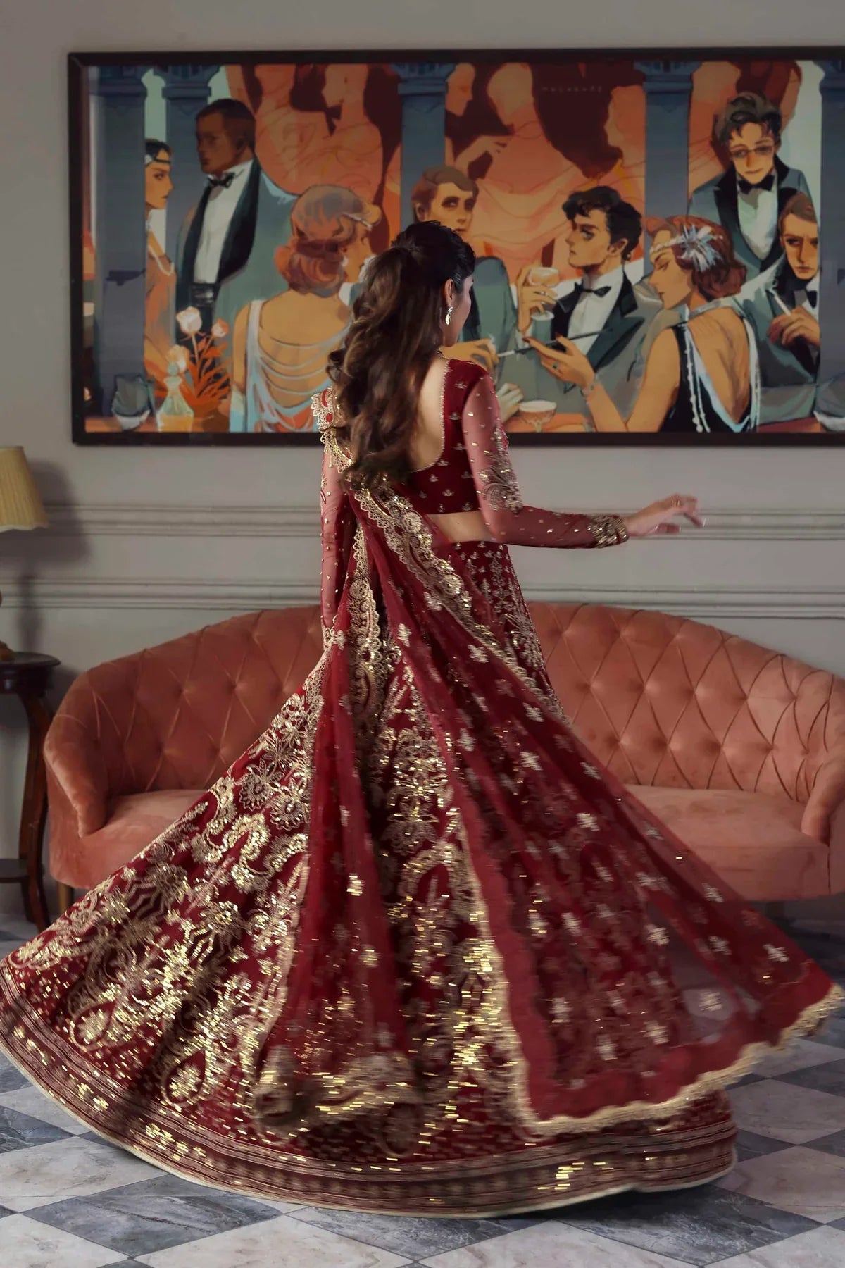 Akbar Aslam Embroidered Net Suit Shahbano