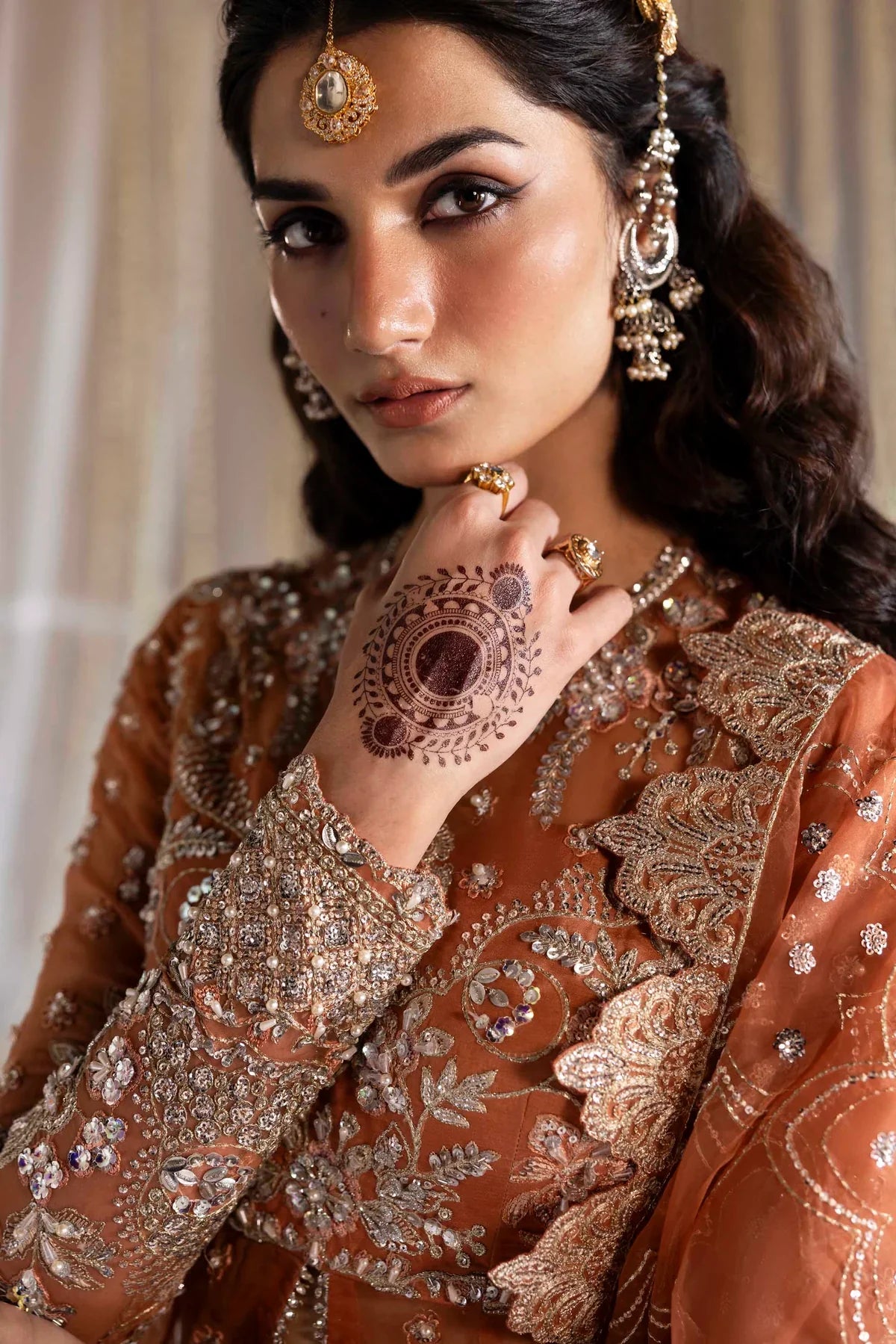 Akbar Aslam Embroidered Organza Suit Meherun
