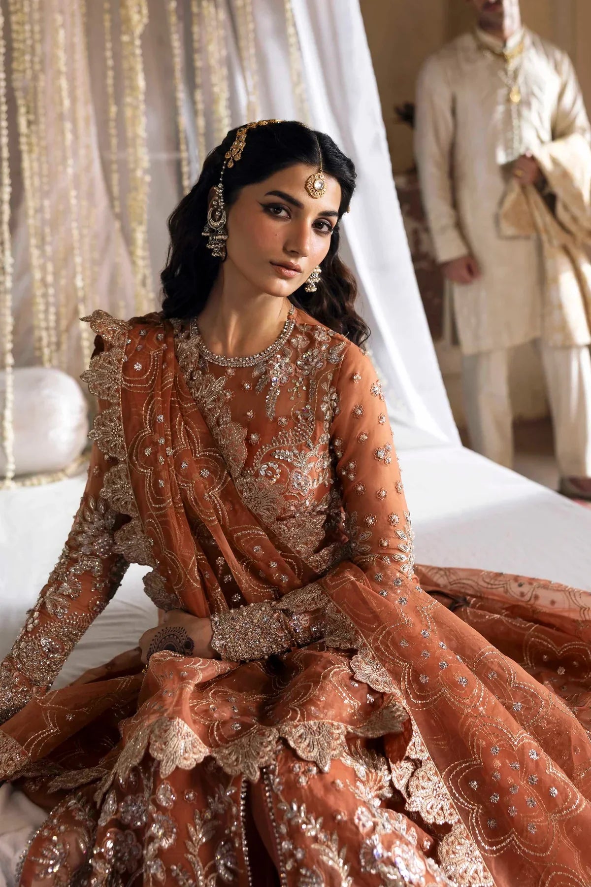 Akbar Aslam Embroidered Organza Suit Meherun