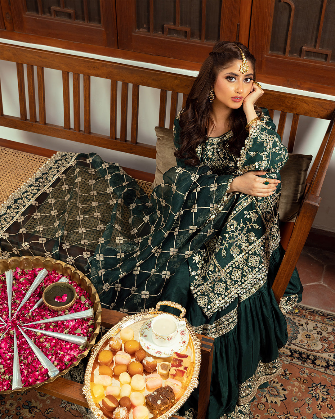 Faiza Saqlain Embroidered Silk 3 Piece Ahin