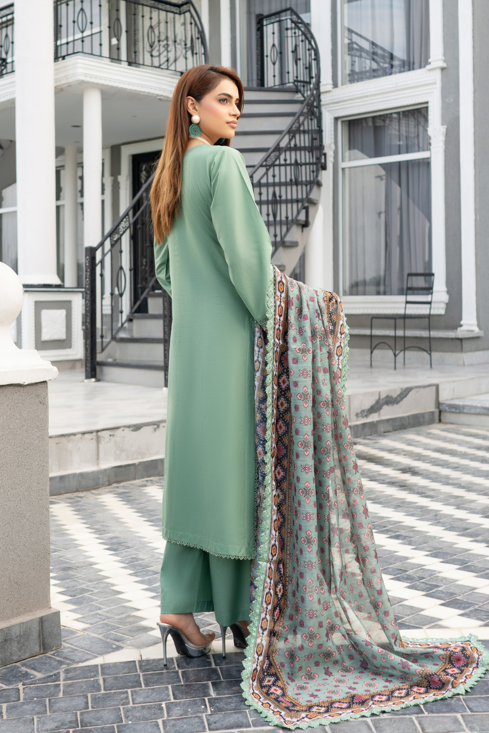 Munira Designer Embroidered Cotton Chikankari Suit MSL142