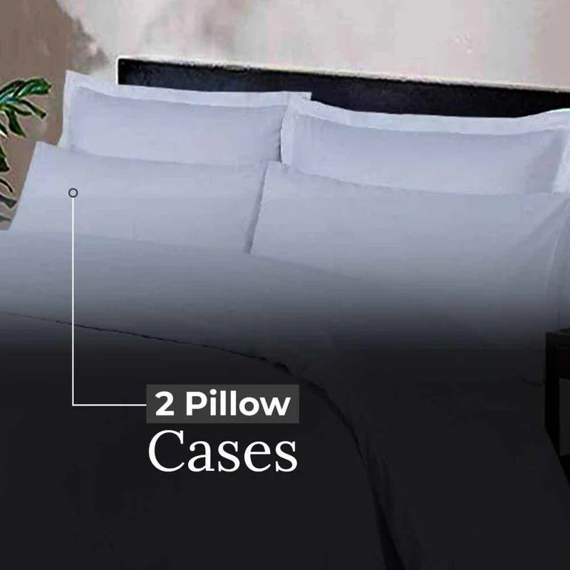 800 Thread 100% Egyptian Cotton Duvet Cover Set - White