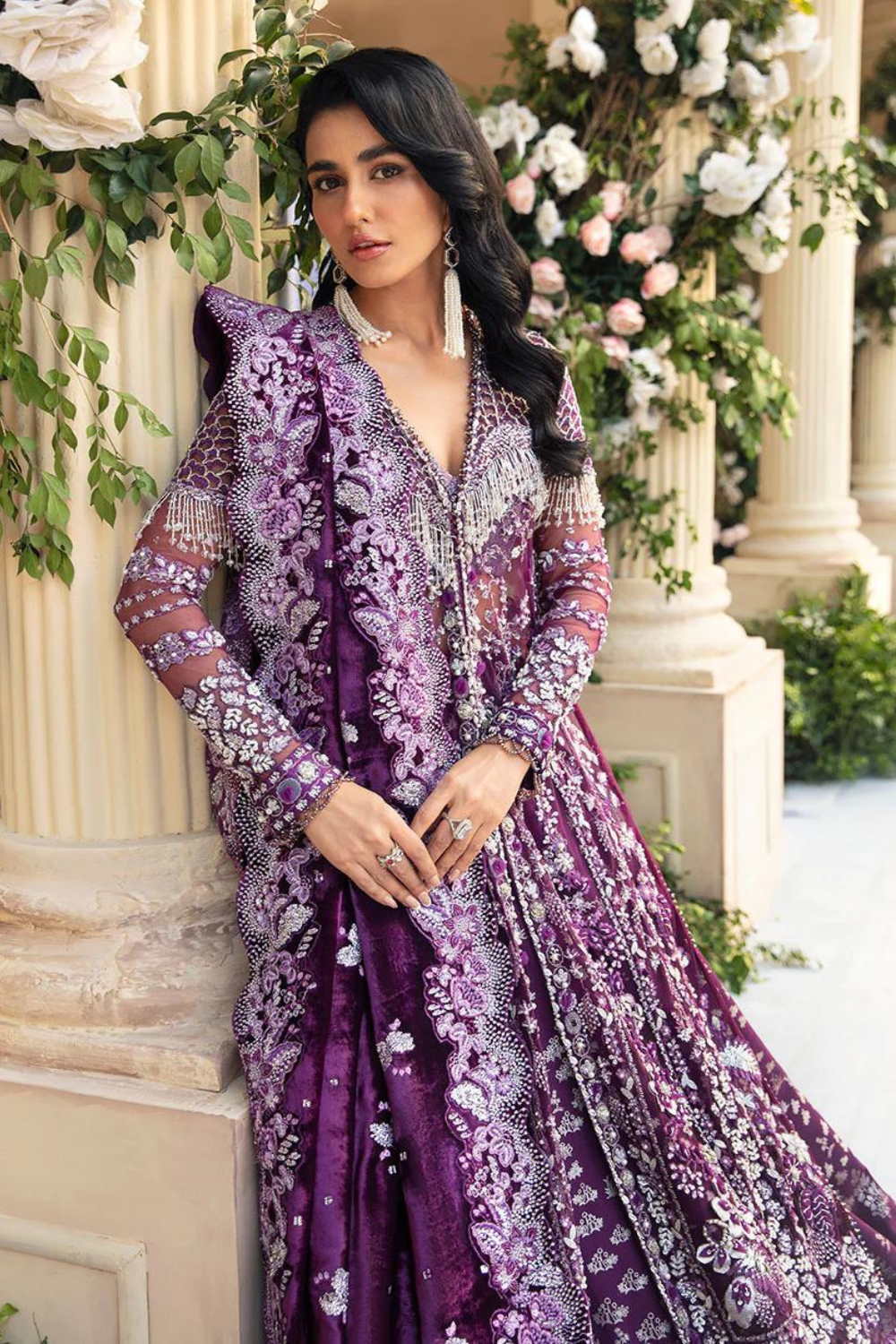 Republican Embroidered Net 3 Piece RWU-23-D8