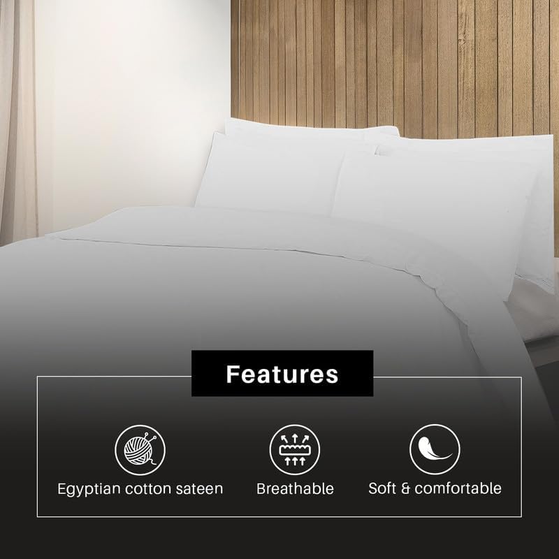 Luxurious 400 Thread Count Duvet Quilt Cover Set With Pillow Cases
