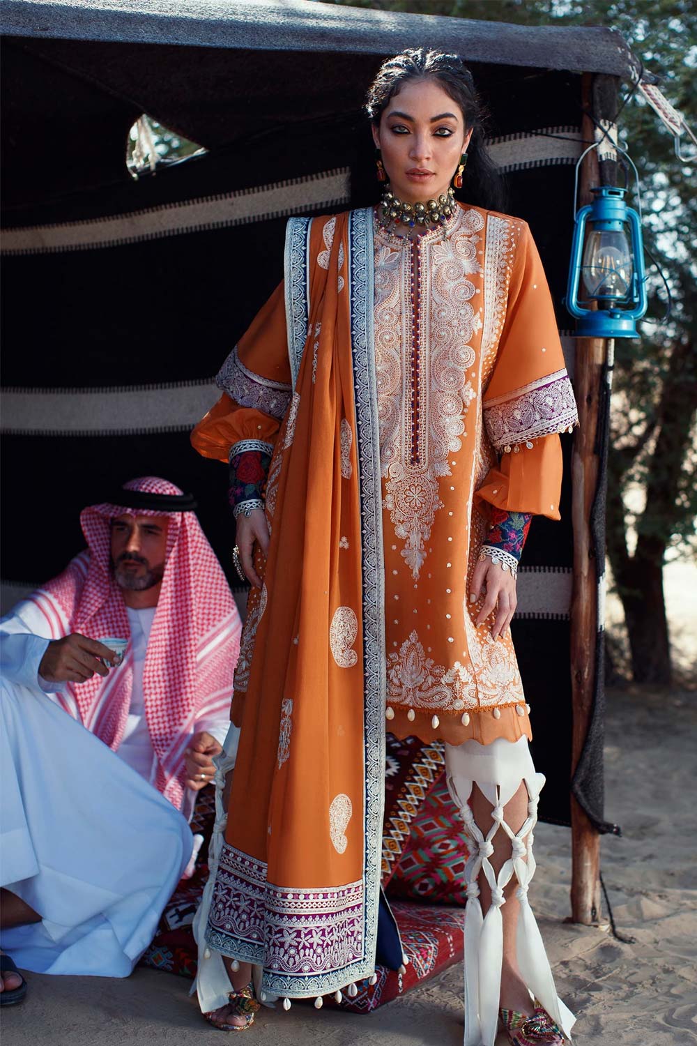 Elan Embroidered Lawn 3 piece suit EL22-05 B (REEM)