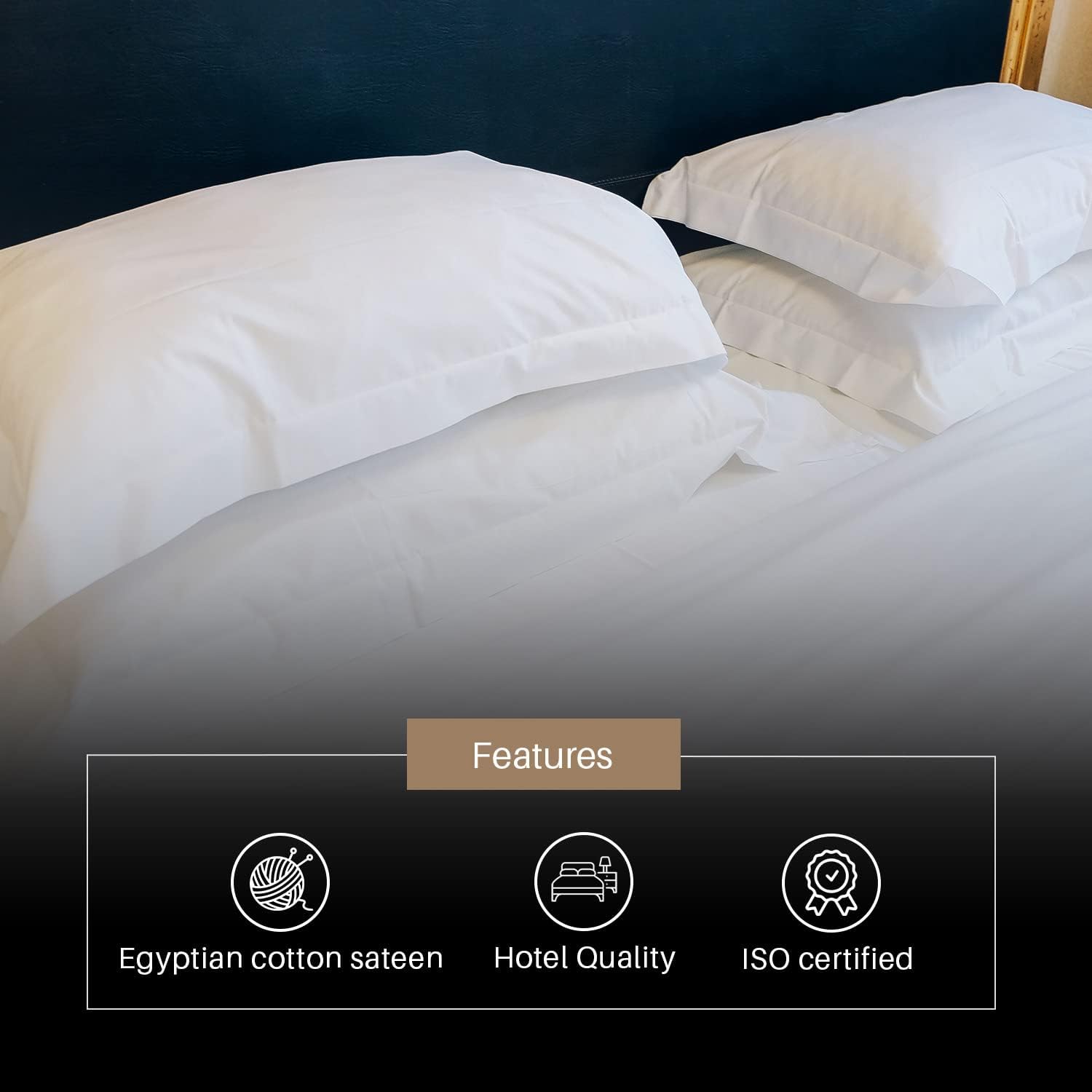 200 Thread Count Egyptian Cotton 2 King Size Oxford Pillowcases - White